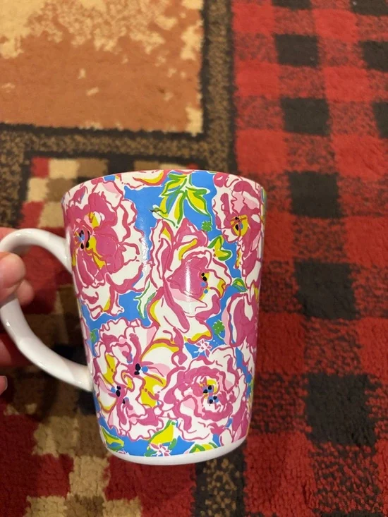 Lily Pulitzer floral ceramic coffee mug