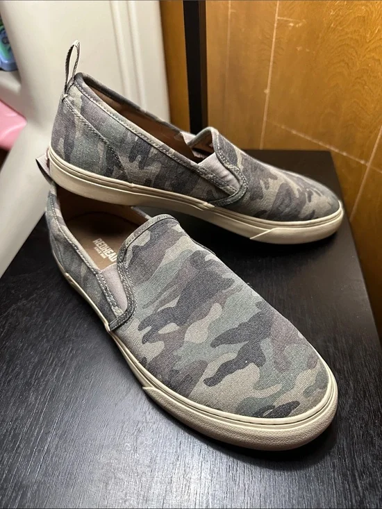 RedHead Men's Camo Slip-On Loafers in Green and Gray