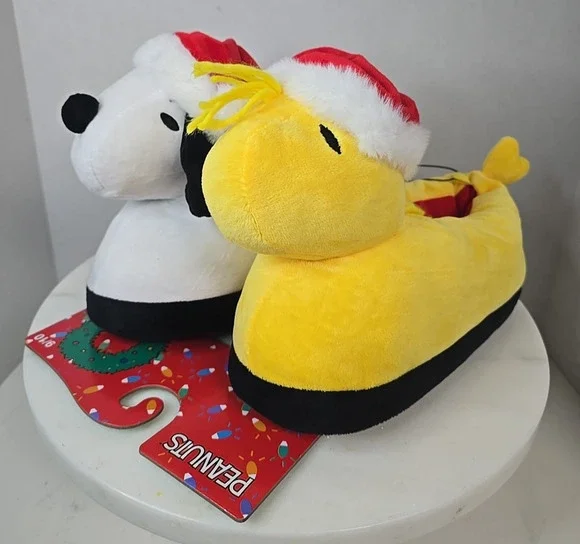 Adult Peanuts Snoopy Woodstock Slippers Men Size 9-10