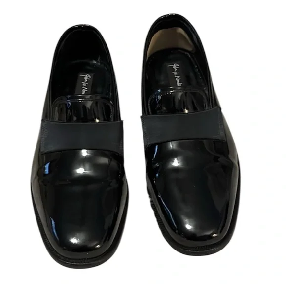 John W. Nordstrom Black Patent Leather Maestro Slip On Tuxedo Mens Dress Shoes