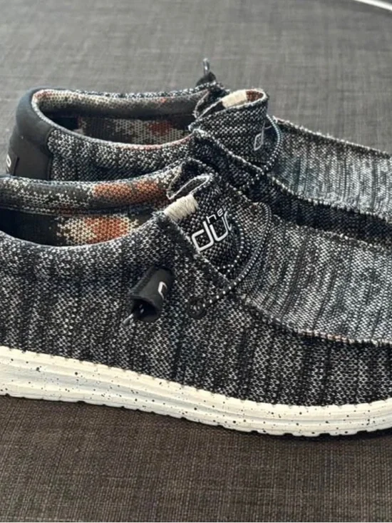 Hey Dude Men's Knit Slip-On Loafers in Charcoal Gray. Brand NEW!