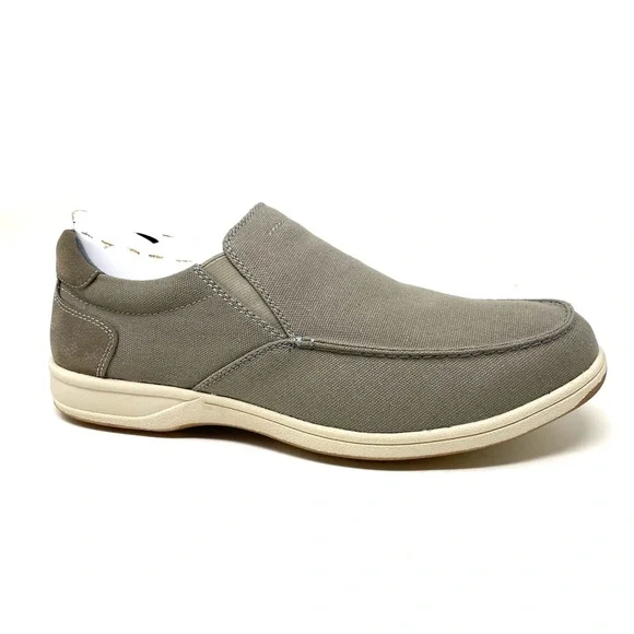 Florsheim Lakeside Canvas Moc Toe Slip-On Men’s Gray Shoes NIB