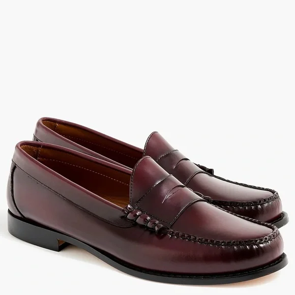 J. CREW Classic Leather Penny Loafer in Wine Size 10 1/2 M‎ $198 BS114