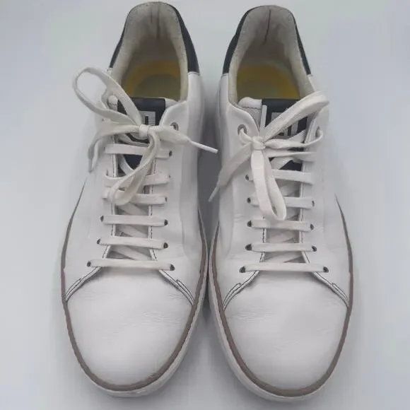 Cole Haan GrandPro Topspin Men’s 11M White Leather Sneakers Navy Casual Shoes