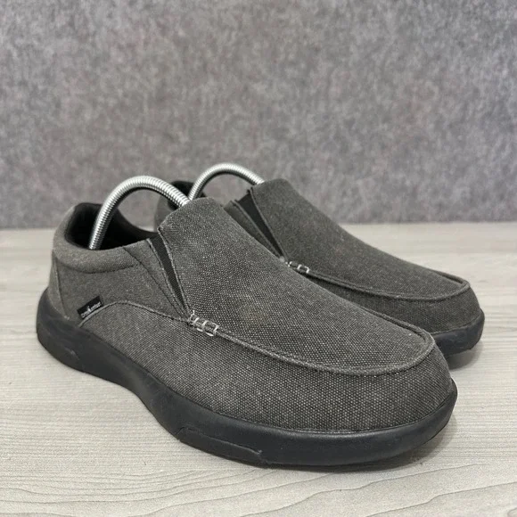 OrthoComfoot‎ ZGBX02 Loafers Mens 42 US 9 Gray Canvas Slip On Orthopedic Shoes