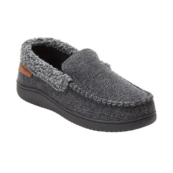 NWT Men's Dearfoams Slipper, XL, 11-12, Gray, Memory Foam, Comfort