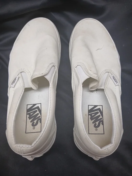Vans Slip-On Canvas Tennis Shoes — White