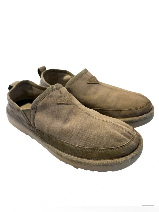 UGG Men's Canvas Slip On Loafers EU 43 Tan Casual Comfort‎ Shoes
