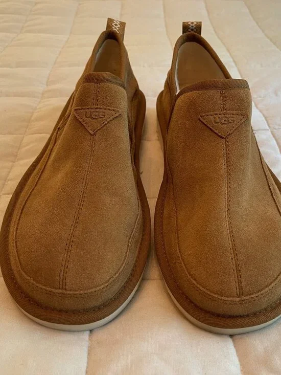 UGG Romeo Tan Suede Slip-On Shoes, Men's 11