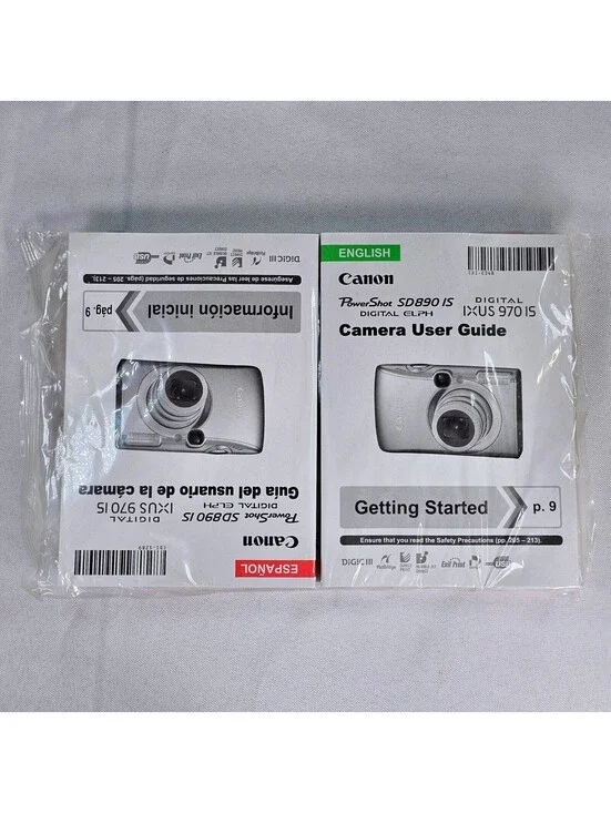 Canon PowerShot SD890 IS Digital ELPH IXUS 970 IS Camera User Guide Manuals Set