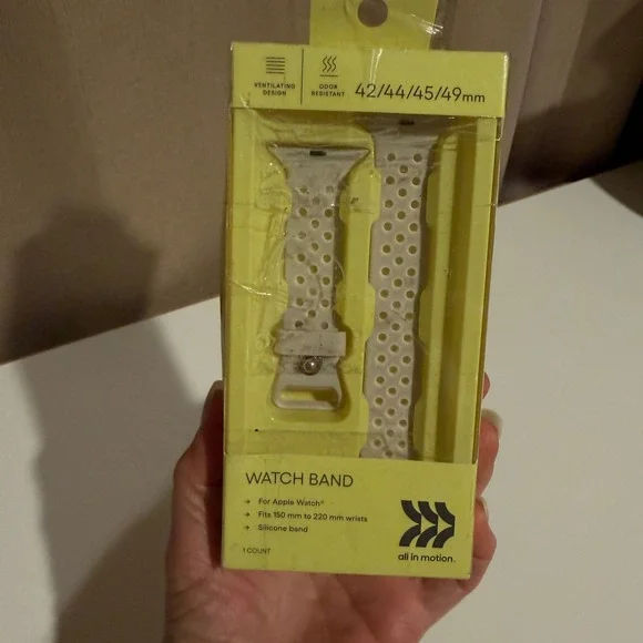 All in Motion Apple Watch Band 42 44 45 49mm Silicone Ventilated Odor‎ resistant