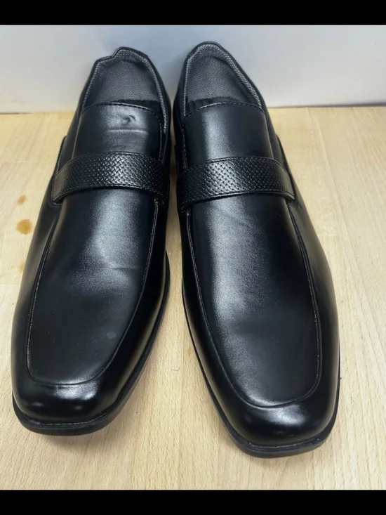 Perry Ellis Men's Black Slip-On Dress Loafers