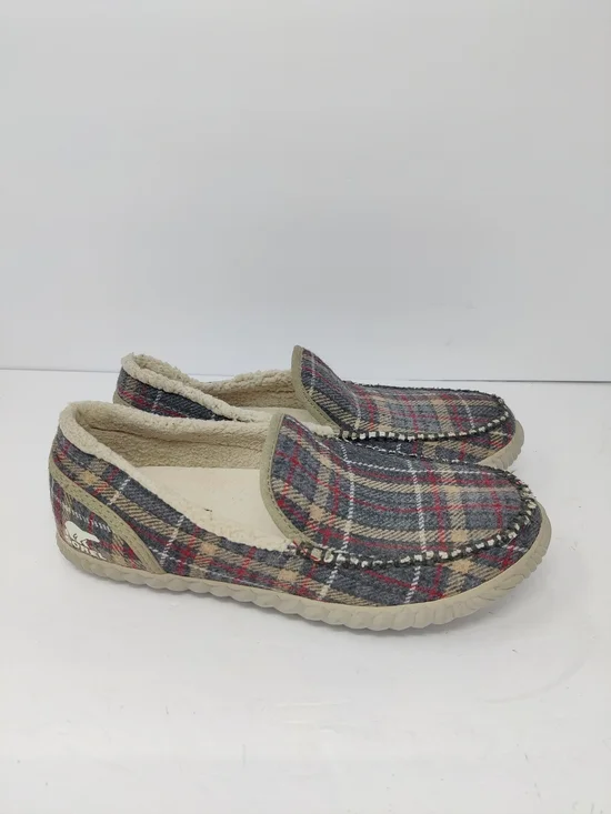 Sorel Plaid Faux Fur Lined Moc Slippers Men's 8 NM3870-271