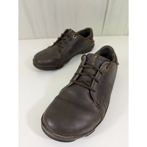 OluKai Hano Men’s Brown Leather Shoes Oxford Lace-Up Sneaker Casual Size 9 EU 42