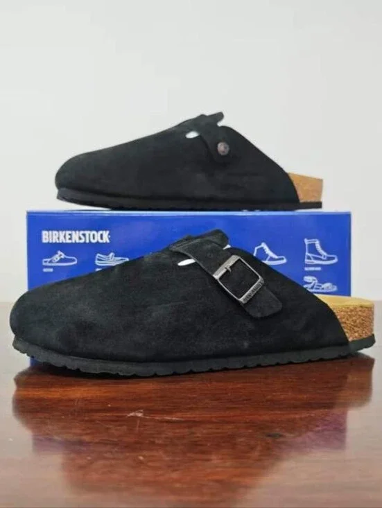 Regular Width Men's Size 9 New With Box Black Birkenstock Boston Clog Mule