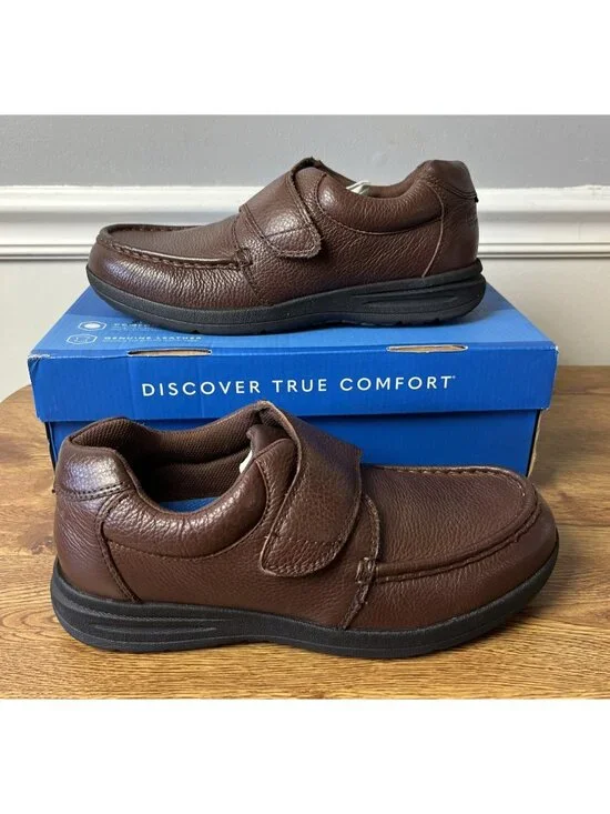 Nunn Bush mens Cam MT Strap Hook and Loop Casual Loafer Brown Size 9 W
