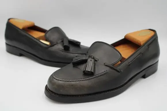 Size 9.5 - Vintage Coach Tassel Loafers J 405 Genuine Leather Dress Shoes Italy