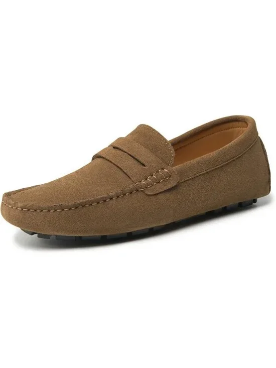 Men's Penny Loafers Moccasin Driving Shoes - Slip-On Flats for Casual Style