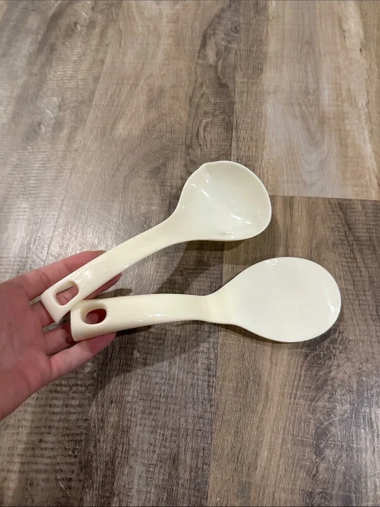 Cream Serving Spoon Set - Versatile Home Accents