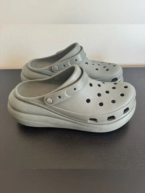 Crocs Men's Classic Crush Clog Platform Gray Size 11 Comfort