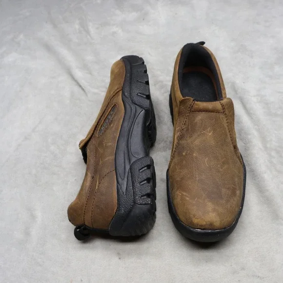Roper Mens 9.5 Slip On‎ Shoes Brown Performance Sports Leather Rugged Casual
