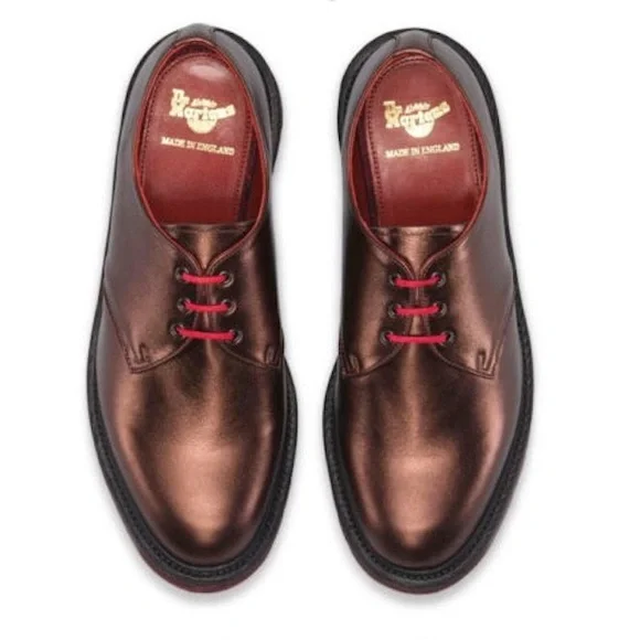 Dr. Martens Mie 1461 Cherry Red Anilmorbido Leather Loafer Made in England