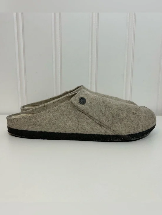 Birkenstock zermatt Gray Felt Clog Slippers