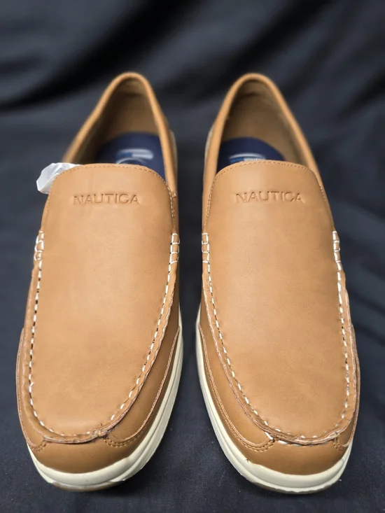 Nautica Bidwell Men's Slip-On Loafers Size 12 Tan Sahara-T MN10153M New in Box