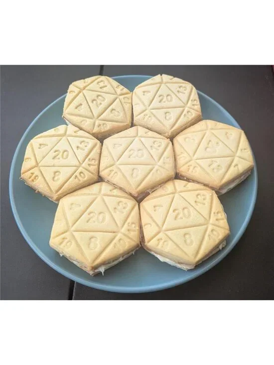 Dice Cookie Cutter | D20 Role-Playing Game Baking Tool | Tabletop RPG Party