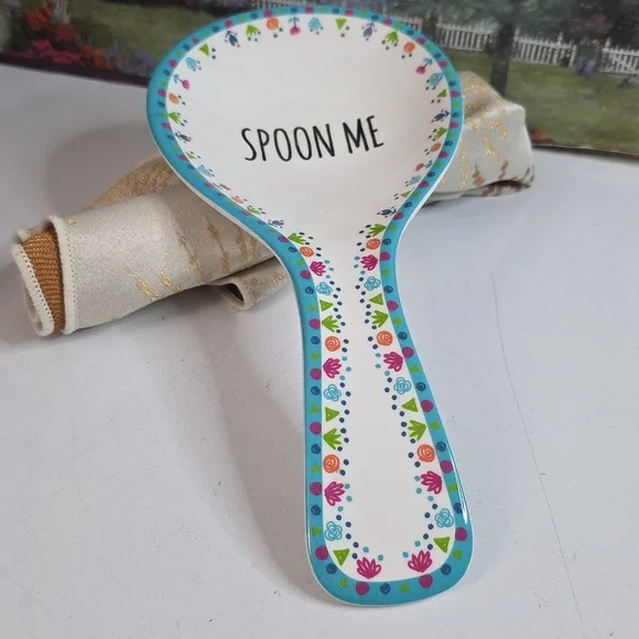 Colorful Melamine Spoon Rest, NWOT