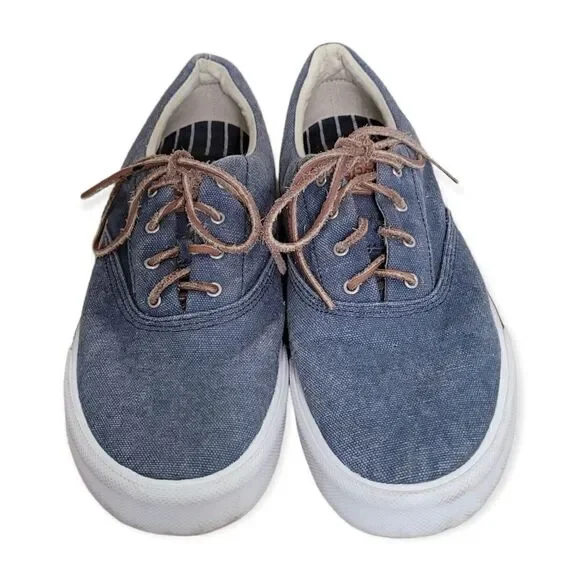 Sperry mens blue fabric top sider