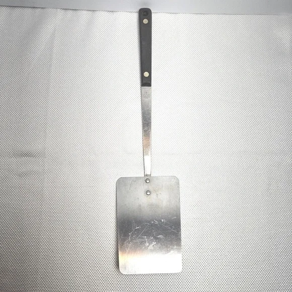 Ekco Flint Stainless Steel Spatula‎ Black Riveted Handle Vintage USA