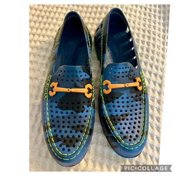 Floafers Chairman Bit Men’s 9 Blue Camo Water Loafers Float Waterproof NWT