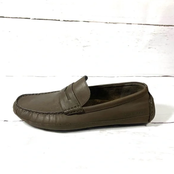 Cole Haan Grand‎ Os Mens Loafers Size 11M Brown Leather Driving Moc