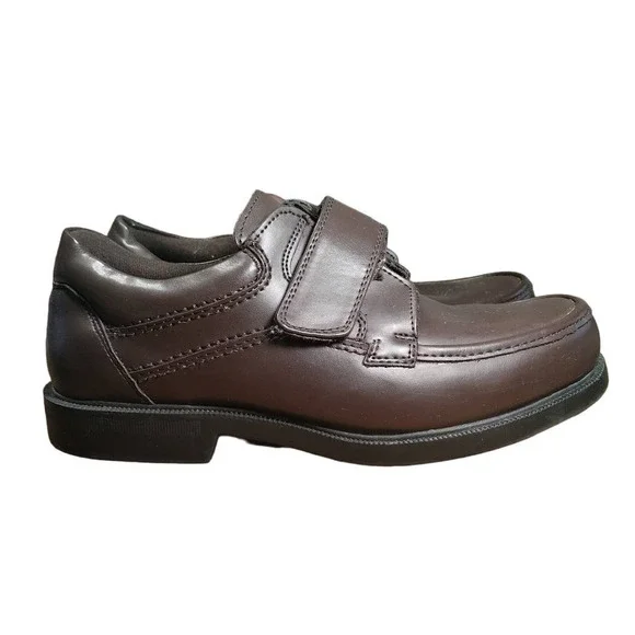 Dr. Scholl's brown casual oxford shoes hook & loop closure LIKE NEW Men size 10D