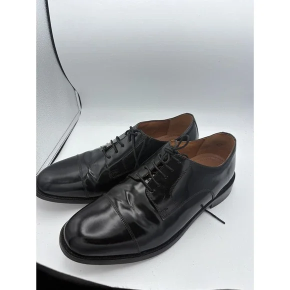Bostonian Shoes‎ Mens Size 12 Black Leather Cap Toe Lace Up Oxford Dress Comfort
