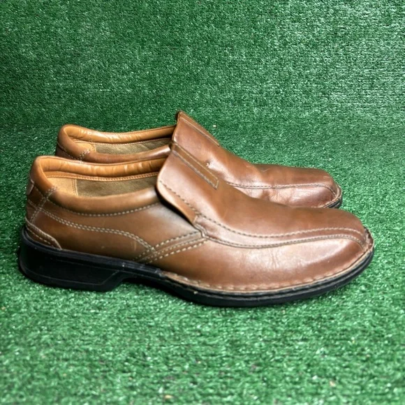 Clarks Ortholite‎ Brown Comfort Slip On Casual Loafers Shoes Size 11.5