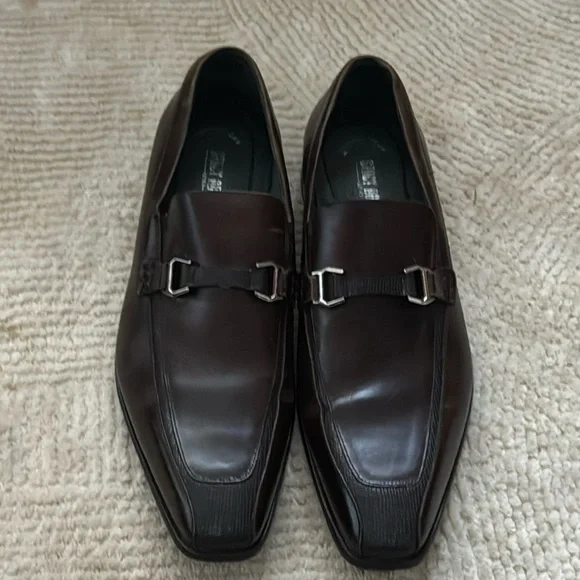 Stacy Adams Maxfield SlipOn Leather Loafers Memory‎ Foam Insoles Sz 11 brown