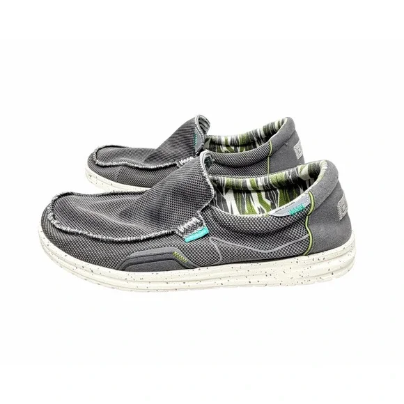Hey Dude Mikka Hawk Ash Gray Slip On Shoes Men Size 13  Fast Free Shipping