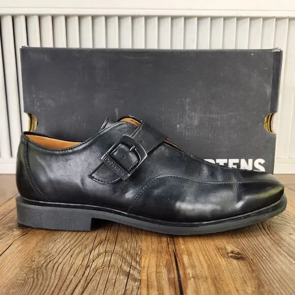 Dr Martens Monk Strap Loafers Mens Sz 10 Black Leather City Business Shoes 1C58