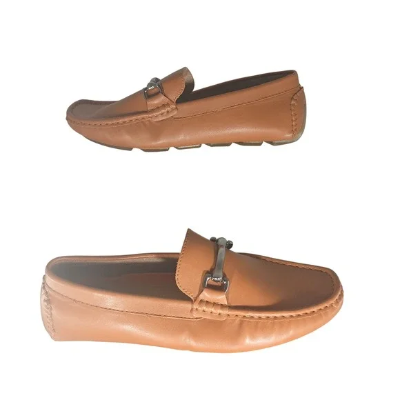 Vostey Milan Mens Driving Loafers Tan Brown Bit Slip On Shoes DZB23002 BMY3001 7