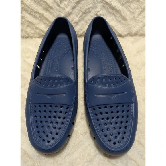 T1‎ FLOAFERS Navy/Lavender Water Friendly Slip On Women's Sz 7 Nautical Beach