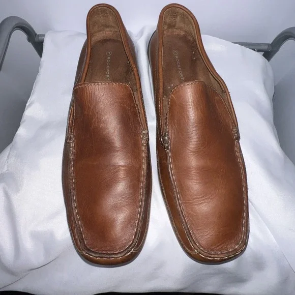 Rockport men's soft comfort leather loafer Shoes tan/brown Size‎ 12