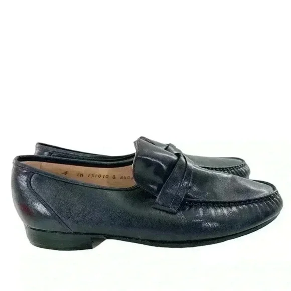 San Remo mens dress loafers size 9 EW blue leather