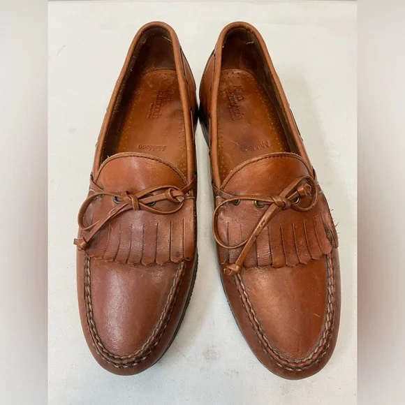 ALLEN‎ EDMONDS Made in USA Slip On Kiltie Muldoon Loafer in Brown Size 9 D