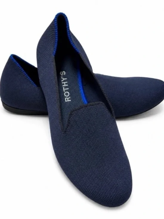 Rothy’s navy blue rounded toe loafers size 10