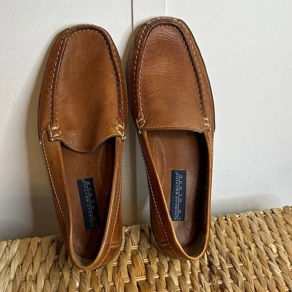 Georgia Brutini Brown Leather Loafers‎ size 8.5