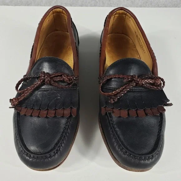 Allen Edmonds Mens‎ Loafers 7 D Black Leather Tassel Dress Shoes Business Casual