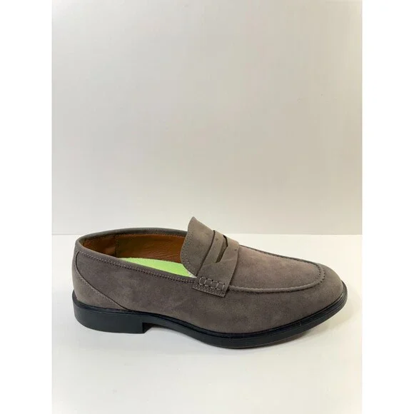 Men's Taupe Suede Penny Loafer Oxfords & Derbys