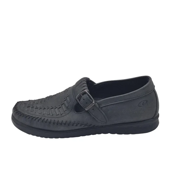 Dexter Walkmocs Shoes Mens Size 7 Gray Leather‎ Buckle Moccasins Casual Made USA